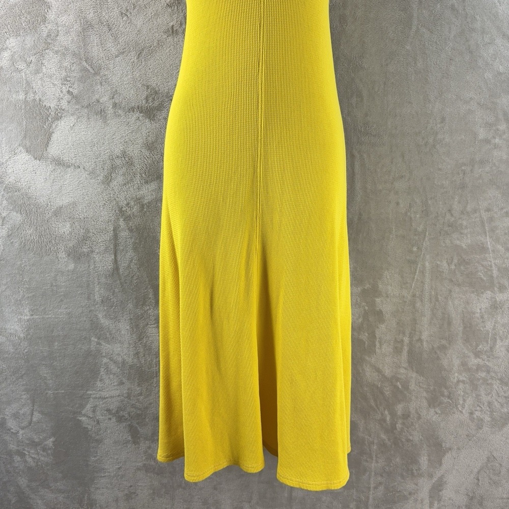 Everlane The Organic Cotton Waffle Tank Dress Womens Size Small Yellow - Picture 4 of 7